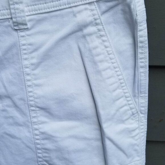 Chaps White Cotton Blend Cropped Pants Size 8 - Picture 6 of 7